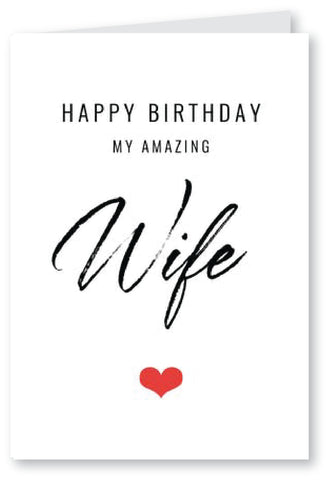 My Amazing Wife - Birthday Card