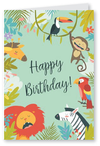 Wild Animals - Birthday Card